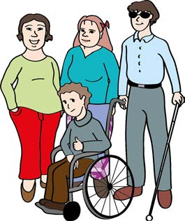 Es gibt auch Menschen, die mehrere Behinderungen haben.