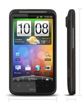 HTC Desire HD Abmessungen 68mm 11.8mm 123mm Gewicht 164 g inkl.