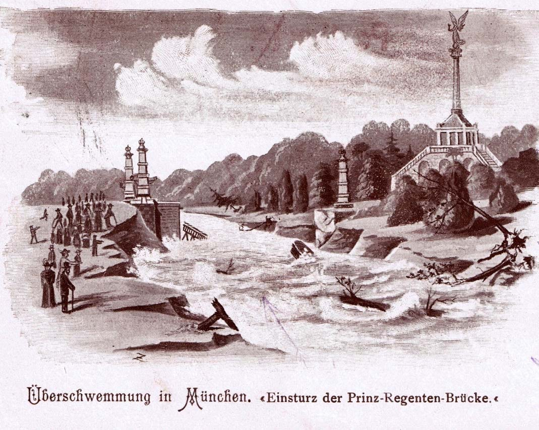 Hochwasser in Deutschland 2 Postkarte zum