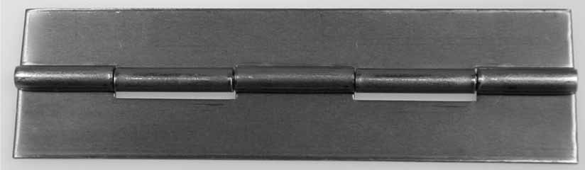 Typ 76 Stangenscharniere (Gelenkbänder oder Haubenscharniere) aus Stahl-roh, mit Stahl-Stift, nach DIN 7956 Form C, in Herstellungslängen von 3500 mm, ungelocht 761 11.