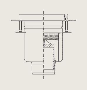 bei senkrechtem Abgang, 1,8 l / sec. bei waagrechtem Abgang. Bodenabläufe senkrecht Aufsatzgröße 206 x 206 mm 206 225 Art.Nr. 5901/100206/1.. Typ 1 Standard 15 206 206 10 40 30 225 60 225 60 Art.Nr. 5901/100206/2.