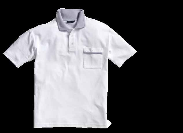 de Maler-Polo-Shirt 100 % Baumwolle, 185 g/m 2 1 Brusttasche mit Knopf