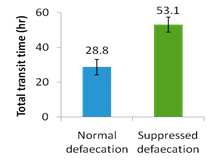Hitzenberger 1999 Das Defäkationsverhalten kann eine Änderungen der Darmfunktion herbeiführen, so wie man dies bei Patienten mit Obstipation sieht Klauser et al. Dig Dis Sci. 1990.