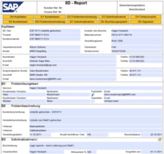 Bidirektionaler Lieferanten 8D via SAP Interactive Forms by Adobe / EXCEL