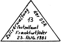PZA- Dresden, Zahlen / Kombinationen) 125 Type 5 ( Postzollamt Erfurt hoch stehend Monatsangabe in Buchstaben. Nr.