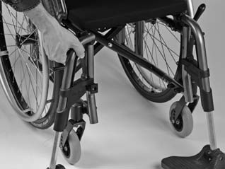 The standard equipment includes removable quick-release axles on the rear wheels which facilitate transportation of your wheelchair.