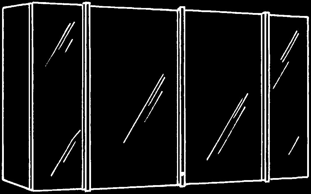 möglich. 5 Spiegeltüren einstellen (vorher Glasböden einschieben und Türen aufklipsen).