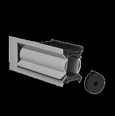 Türseitenteil-Briefkastenanlage Kastenblock mit hinterer, innerer Frontplatte verschraubt kein Metallkontakt zwischen äußerer und innerer Frontplatte, wodurch Kälte- bzw.