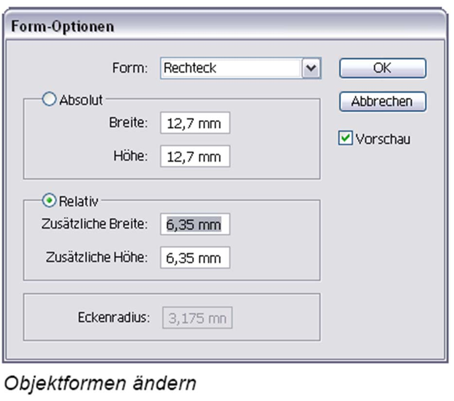 Mit Filter und Effekte arbeiten Objekte in Rechtecke oder Ellipsen verwandeln: