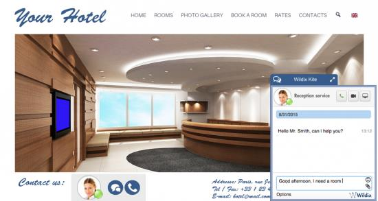 Wildix-Hotellösung Angepasste Lösung für kleine Hotels URL basierte WebAPI für