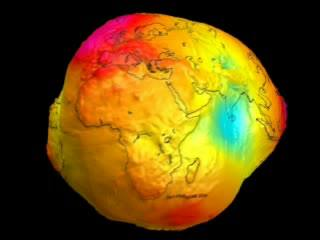 Globale Geoidvariationen Differenzen zwischen Geoid und Ellipsoid Global: von 100 m bis 85 m Quelle: GFZ