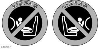 Auf einem Sitz mit einem AKTIVEN AIRBAG davor darf NIEMALS ein Kindersitz angebracht werden, bei dem das Kind mit dem Rücken zur Fahrtrichtung sitzt, da sonst die Gefahr SCHWERER bzw.