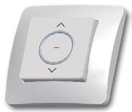 Funktionsübersicht LED AUF STOP AB UP-Rolladeschalter mit integriertem Funk-Empfänger Steuerung über Bedientasten oder über Funk mit Handsender kompatibel zu allen 3T-Funk-Sendern bis zu 20