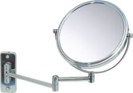 Ø 190 mm Material: Metall verchromt Spiegelfläche: ca. Ø 190 mm Gesamthöhe: 230 mm Ausladung max.