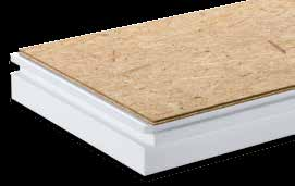 Dachboden IsoBouw Dachbodenelement OSB 12 EPS 035 DEO dm Begehbares Dachbodenelement für die Däung der obersten Geschossdecke Einseitige Kaschierung mit einer 12 dicken OSB-Platte mit Nut und