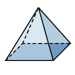 Körper 6) Welches Netz gehört zur abgebildeten quadratischen Pyramide? 7) Ergänze die richtige Anzahl. Eine quadratische Pyramide hat 8 Kanten.