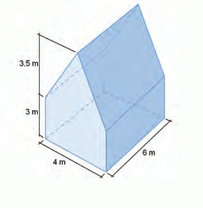 Körper Rauminhalte bestimmen Bestimme den Rauminhalt des abgebildeten liegenden Prismas mit einem Parallelogramm als Grundfläche!