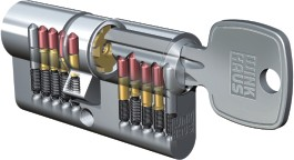 S - Edelstahl matt GA 183 S - Gold PVD K20 S K20-K Standard Freilauf - Profilzylinder mit 6 Schlüsseln Not