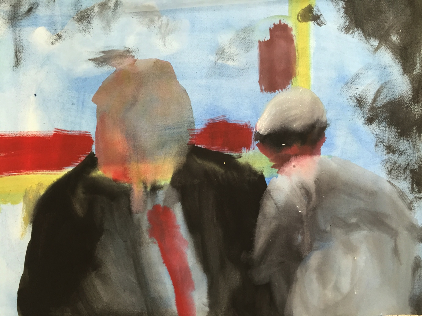 Milena Seiler 10 Werke aus der Serie: Betrachtungen Ölfarbe und Tusche auf Papier Serie ab 2012 fortlaufend Deck 6 Die Themen der Aargauer Künstlerin Milena Seiler (geboren 1970) sind meist offen