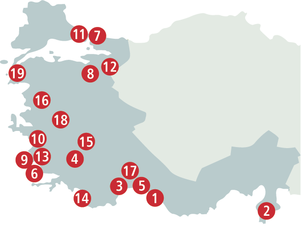 2 Top-Reiseziele Die Liste der Sehenswürdigkeiten an der türkischen Mittelmeerküste ist sehr lang.