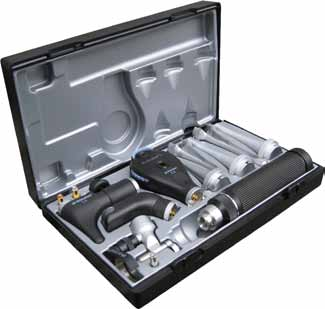Instrumente zur Diagnostik Otoskop-Set Otoskop-Set VET 1 XL Hochwertige Instrumente mit Fiber-Optik und Xenonbeleuchtung 2,5 V komplett mit Batteriegriff, Operationsotoskop, Ophthalmoskop,