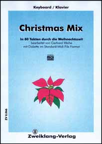 Christmas Mix In 80 Takten durch die Weihnachtszeit Trompete 1/2 in B, Tenorsax, Posaune, Rhythmusgruppe. Zusätzlich zur Rhythmusgruppe Melodiestimmen in C, B und Es mit unterlegtem Text.