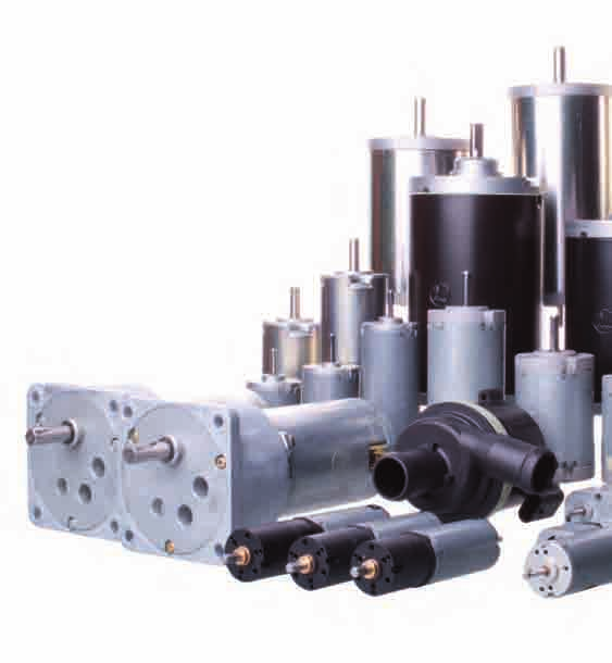3 Motors from 1 W - 25 W (PMDC) 3 EC motors 4 W - 21 W (BLDC) 3 Gear motors from 1 Ncm - 1 Nm