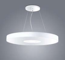 direkt / indirekt Pendant light Housing glossy white RAL 9016 or aluminium anodised
