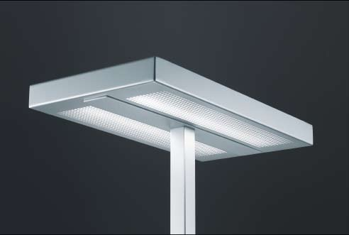 Lichtverteilung direkt / indirekt Floor light Housing silver grey