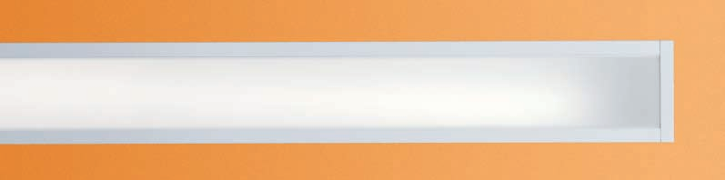 SYSTEM STRONG Leuchtengehäuse Aluminium eloxiert oder glanzweiß RAL 9016 Acrylabdeckung satiniert Montage mit Haltefedern für Wand-/Deckenstärken von 3-30 mm Minimale Einbautiefe 110 mm