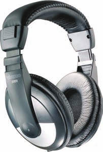 32251 VPE 5 - Lederbespannte Ohrmuscheln - Einstellbares Kopfband - Lautstärkeregler - Geschlossene Bauart - Einseitige Kabelführung -