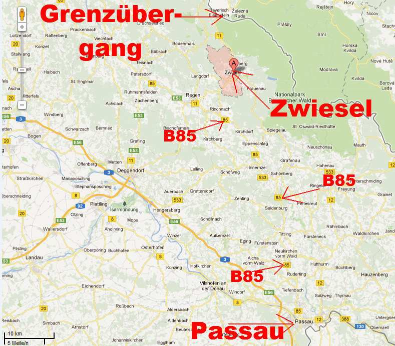 4 Weiter der Mühlhiasl; Die Berge werden schwarz werden von Leuten." Die Bewohner der Ortschaft fliehen in die Wälder. Die Leute, die sich am Fuchsriegel (s.o.) verstecken oder am Falkenstein (s.o.), werden verschont bleiben.