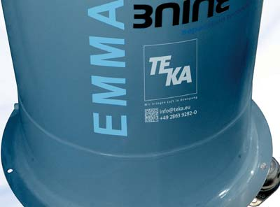 Ebenso wie die übrigen BLUE LINE Produkte ist Emma ein typischer Zentrifugalabscheider und erfordert nur ein Minimum an Wartung.
