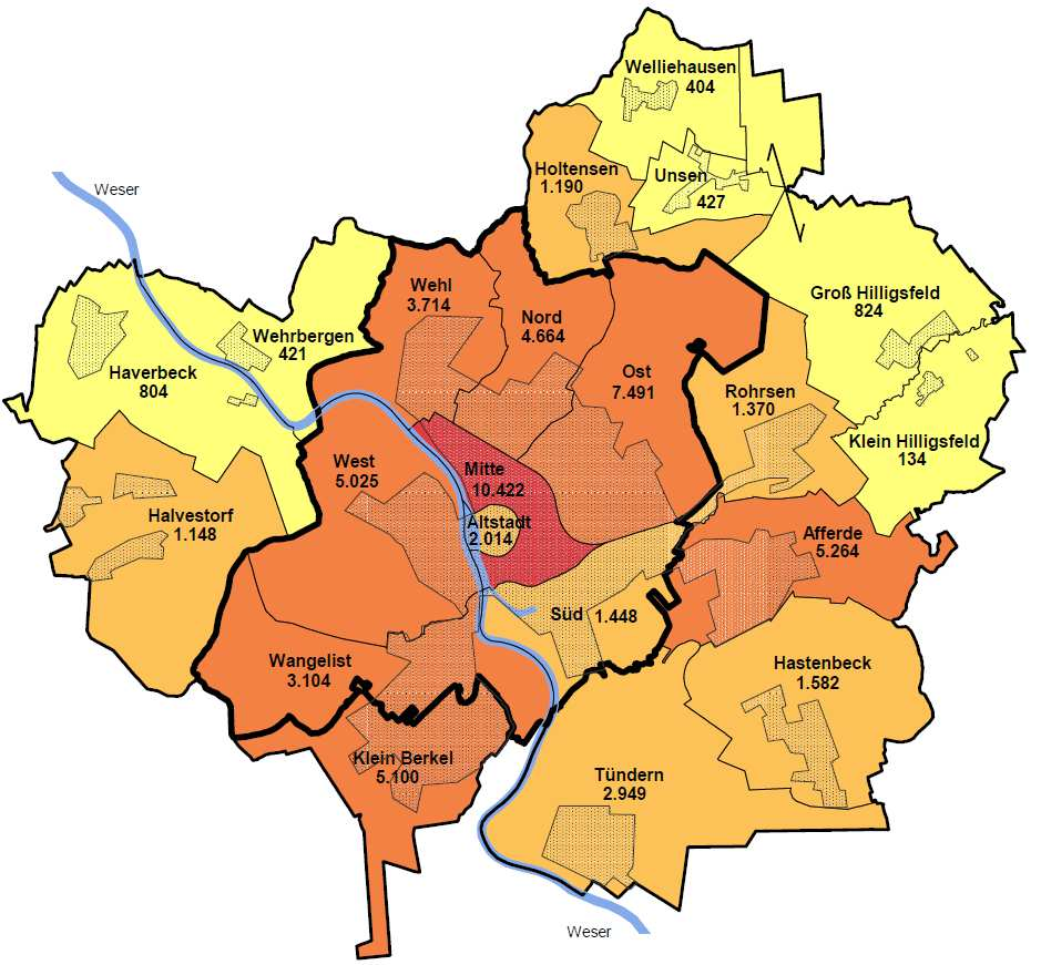 INDUSTRIE.GEWERBE. HANDEL. Die Büro- und Gewerbeimmobilie befindet sich in dem Ortsteil Klein-Berkel. Der Ortsteil verfügte 2012 einen Bevölkerungsanteil von 4.