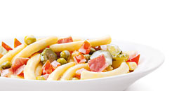 Salate pasteurisiert, gekühlt Lagerung bei max. +5 C, Haltbarkeit bei Auslieferung mind.