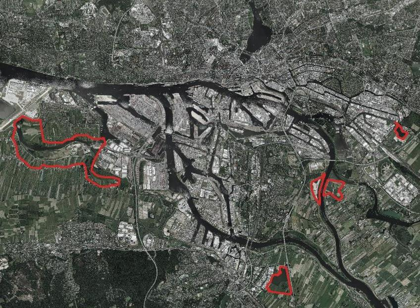 Strombaumaßnahmen Schaffung von Flutraum in Hamburg Maßnahmen, die bisher von der BAW hinsichtlich ihrer hydraulischen Wirkung untersucht wurden: Anbindung Neuländer Baggersee (in verschiedenen