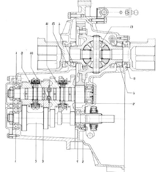 1. Technische Daten des Getriebes Typ WAF 7,4 S 4 M Bauart mechanisches Stufengetriebe, synchronisiert Schmiermittel GL 100 Füllmenge 1,2 l Schaltung Knüppelschaltung Übersetzung - Zähnezahl 1.