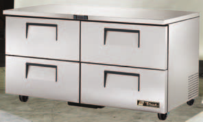 TUC: Kühlschränke mit Schubladen Modell Türen/ Schubladen TUC-27D-2 0 / 2 702 x 766 x 839 103 kg TUC-48D-2 1 /