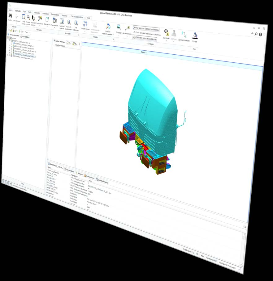 Nutzung der CAD-Daten für aktuelle 3D-Illustrationen. Aktive Verbindung zu 3D Modellen.