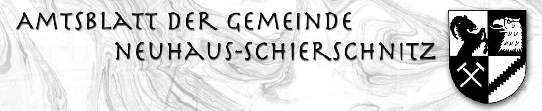 Herausgeber: Gemeinde Neuhaus-Schierschnitz 20. Jahrgang Erscheinungsdatum: 25.04.2013 4. Ausgabe/2013 Inhaltsverzeichnis I.