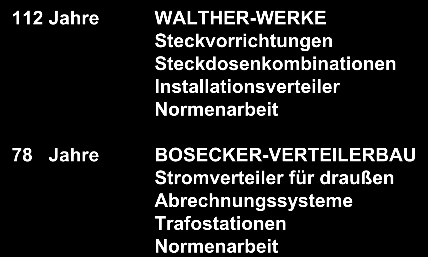 e-mobility bei Walther-Werke 112 Jahre WALTHER-WERKE Steckvorrichtungen Steckdosenkombinationen Installationsverteiler