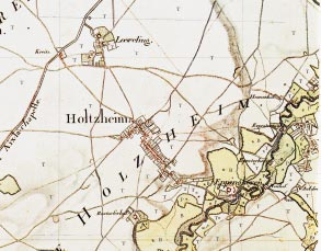 wähnung erfolgte im Jahr 801 als»holtheim«: Schon die Endung»-heim«kennzeichnet Holzheim als Dorf fränkischen Ursprungs; das niederdeutsche»holt-«bedeutet»holz«und lässt auf eine Waldlage schließen.