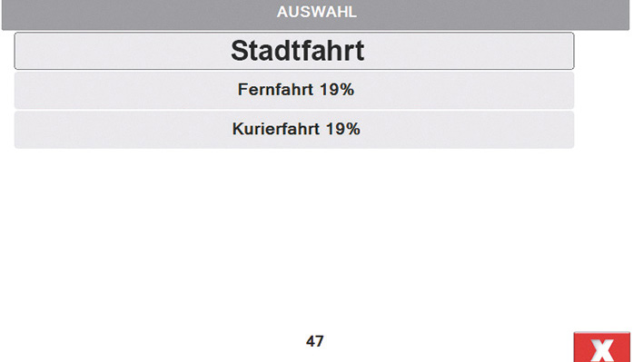 Zahlungsvorgang Schritt 3 Wählen Sie den entsprechenden Umsatzsteuersatz von 7% oder 19% aus.