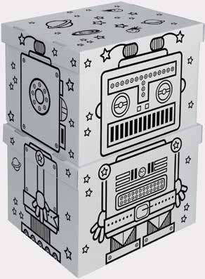 Für Ordnungsliebhaber - For Regulation Lover Villa Carton Storage Boxen Roboter Villa
