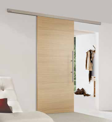 Einfache Holzanbindung Das T-Profil kann in eine dafür vorgerichtete Tür eingelassen oder auch direkt auf die Holztür aufgesetzt werden. In beiden Fällen wird das T-Profil verschraubt.