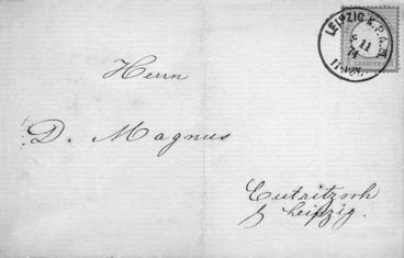 Frank Heinrich Kaiserl. Deutsches Postamt Leipzig-Eutritzsch, Briefverschlussmarke Ansichtskarte/Lithographie mit Poststempel Leipzig-Eutritzsch 3.6.1902.