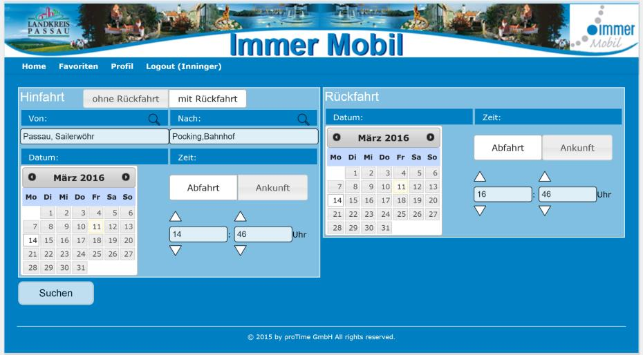 Kommunikation und Information Auskunfts- und Buchungsplattform Einführung einer ImmerMobil Plattform Zielsetzung: Schaffung einer innovativen, informativen und bislang einzigartigen