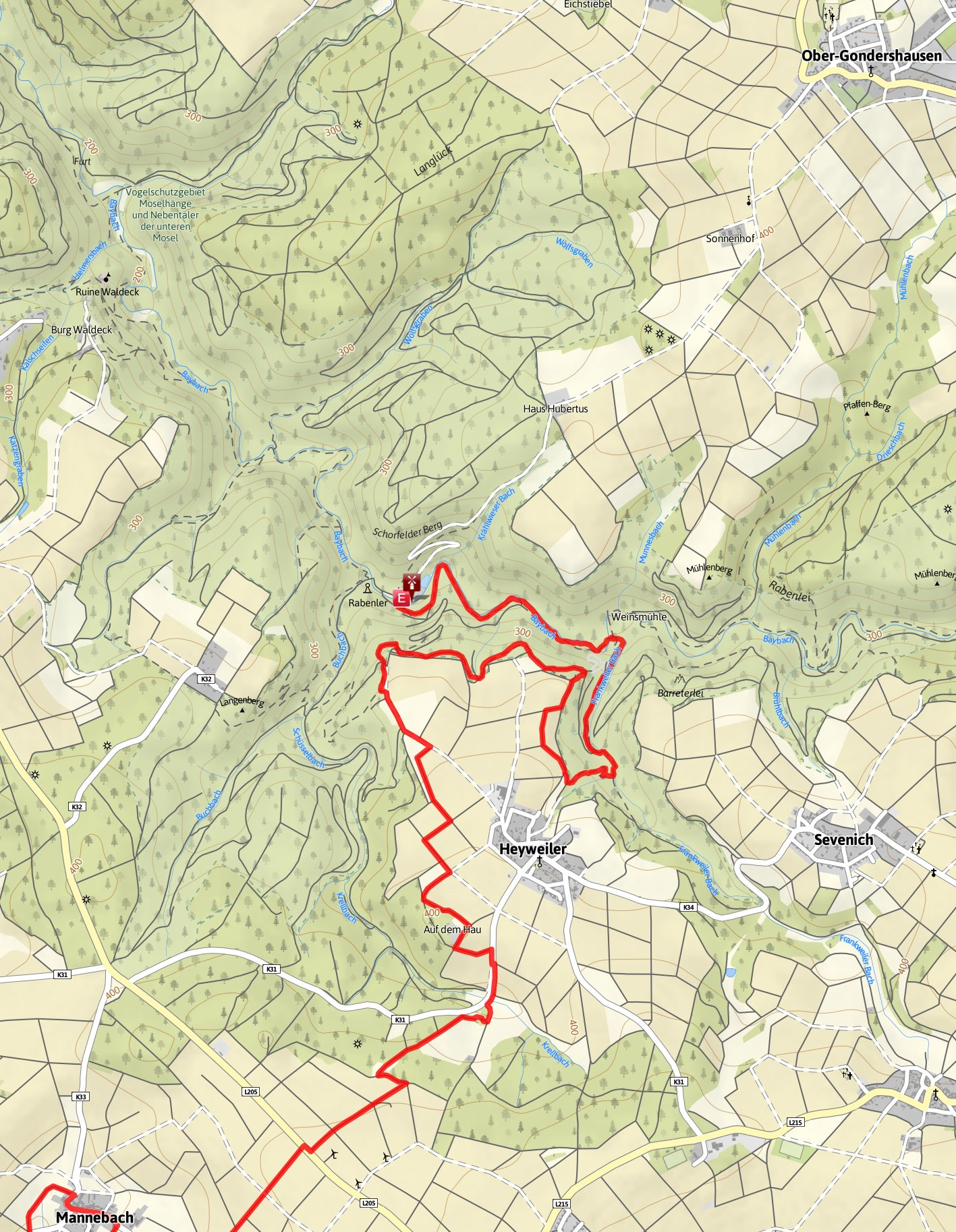 17.7 km 6:00 h 311 m 520 m Schwierigkeit schwer Kartengrundlagen: outdooractive Kartografie; Deutschland: GeoBasis-DE / BKG 2015, GeoBasis-DE / GEObasis.nrw 2015, Österreich: 1996-2015 here.