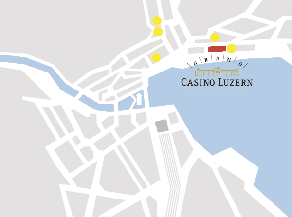City Parking Löwencenter National Casino Palace A2 Ausfahrt Luzern Zentrum Schweizerhof KKL Grand Casino Luzern Haldenstrasse 6 6006 Luzern Bahnhof T 041 418 56 56 F 041 418 56