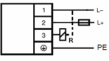 4): Der Netzanschluss des Messumformers ET-580 ist auf die Klemme 1 ( + ) und die Klemme 2 ( - ) zu